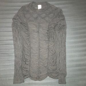 Long Sleeve Lace Blouse